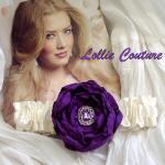 Purple Wedding Garters - Pour Mon Amour - Wedding..