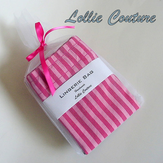 Lingerie Bag - Bridesmaid Sets - Pink And Pink - Travel Lingerie Bag